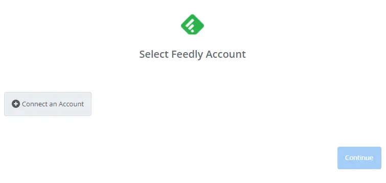 将 Feedly 连接到 Zapier 帐户。