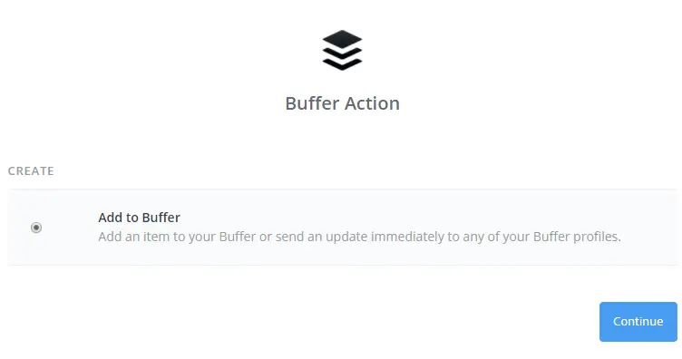 作为 Zapier 中的一个动作添加到 Buffer。