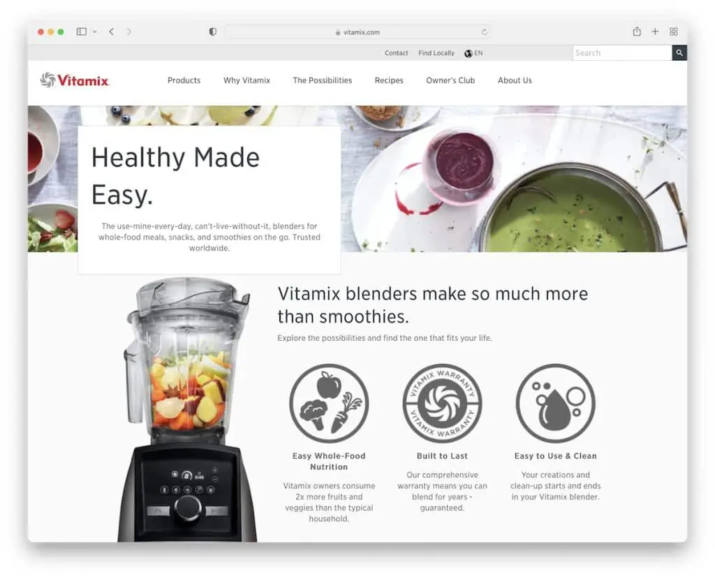 веб-сайт vitamix magento