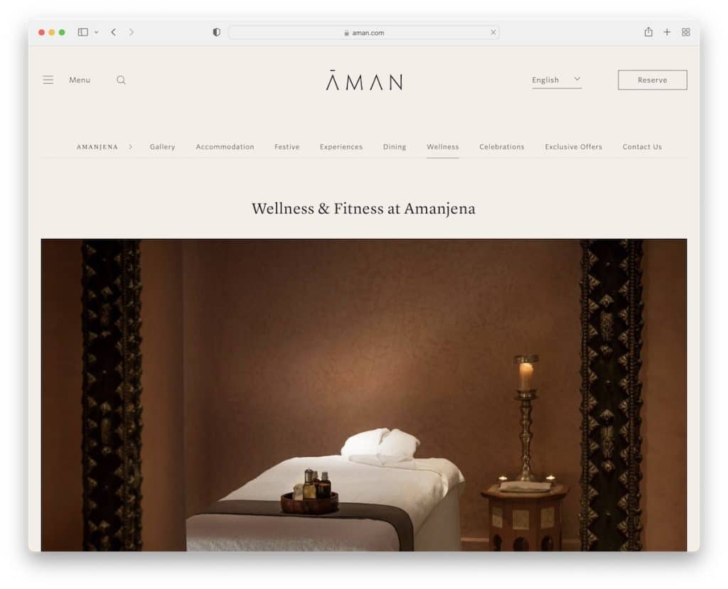 strona internetowa aman spa