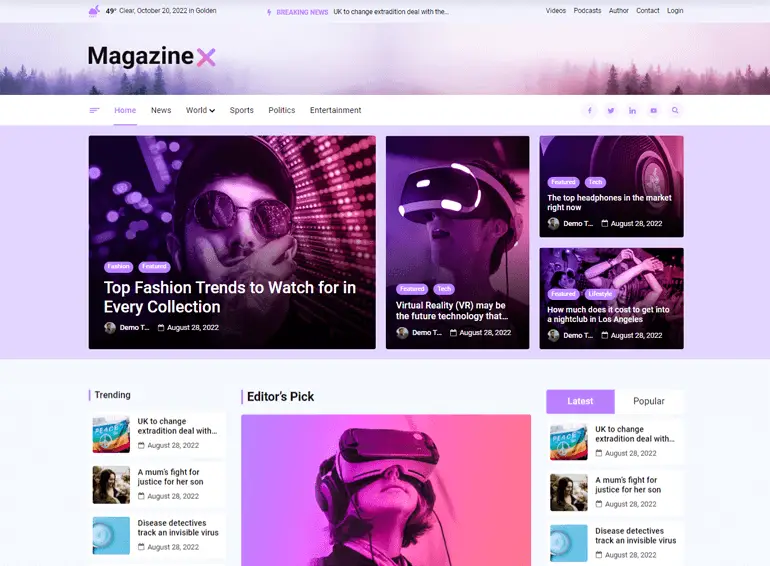 MagazineX WordPress Magazine Theme