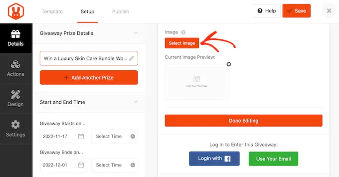 WordPress 경품에 이미지 추가