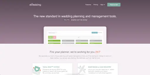 eWedding 홈페이지 웹 디자인