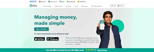 민트 홈페이지 웹 디자인