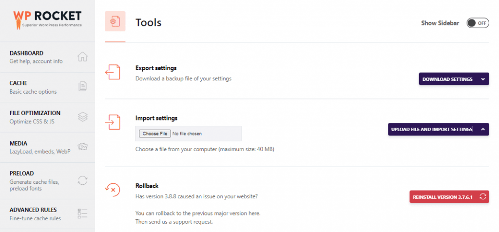 WP Rocket Review (2022): ตัวเร่งความเร็วสำหรับไซต์ WordPress ของคุณ! 15 WP Rocket tools tab
