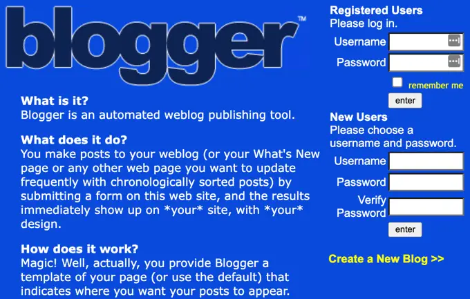 Blogger 1999