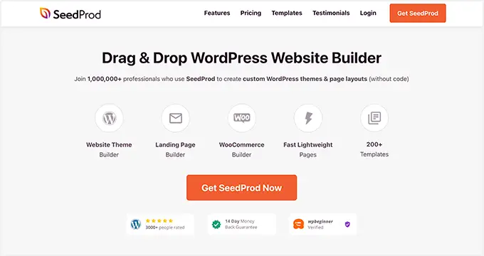 Witryna SeedProd SeedProd website builder