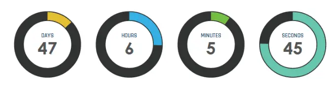 Przykładowy minutnik utworzony za pomocą Countdown Timer Ultimate Countdown timer ultimate preview