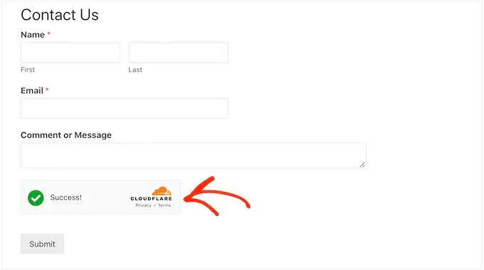 Come aggiungere un CAPTCHA a un modulo di contatto WordPress