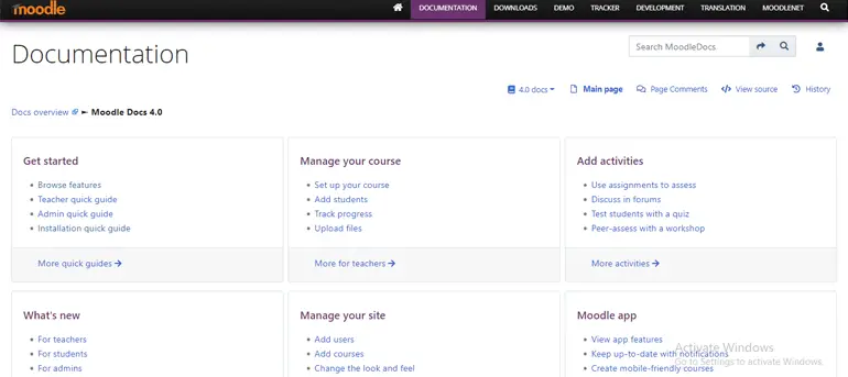 เอกสาร Moodle