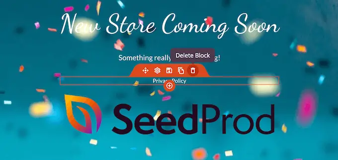 SeedPage ページ ビルダーでのブロックの削除