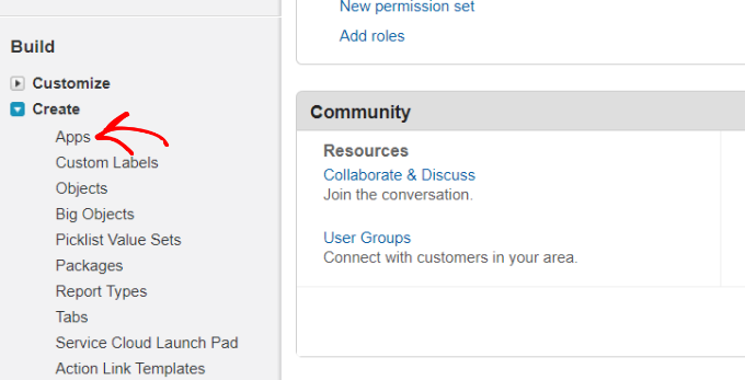 أنشئ تطبيقًا في Salesforce Create apps in Salesforce