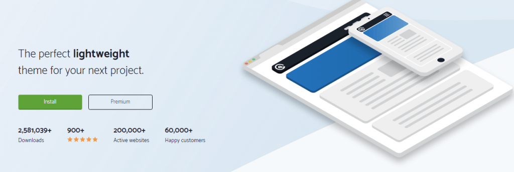 Los 7 mejores temas para Elementor en 2021 2 GeneratePress theme