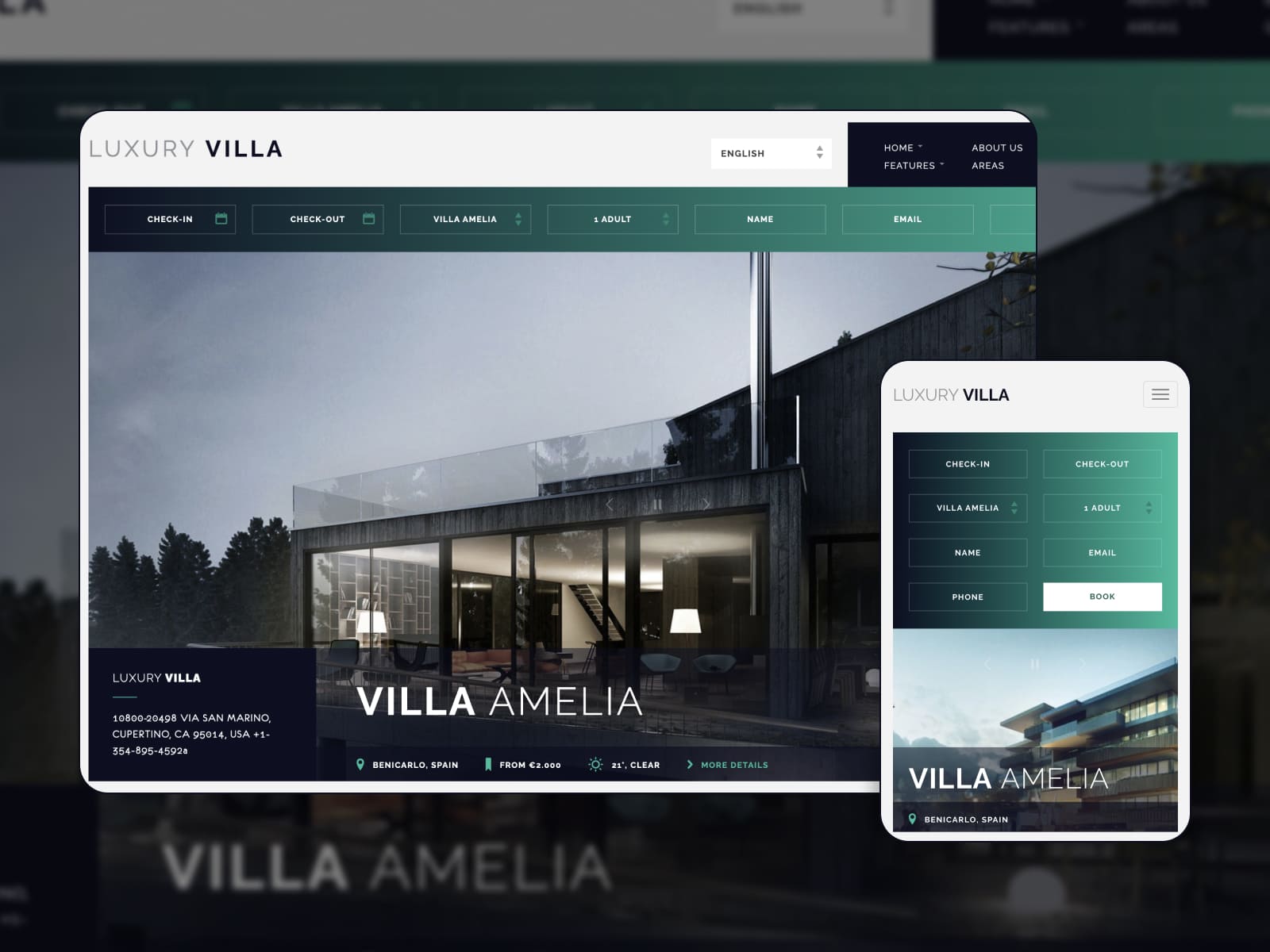รูปภาพแสดงธีม WordPress ของ Luxury Villa