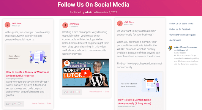 WordPress 中的自定義 Facebook 提要,使用 Smash Balloon 創建