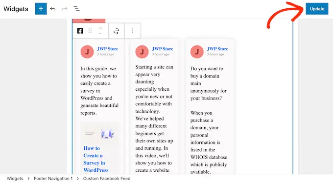 更新您的 WordPress 小部件