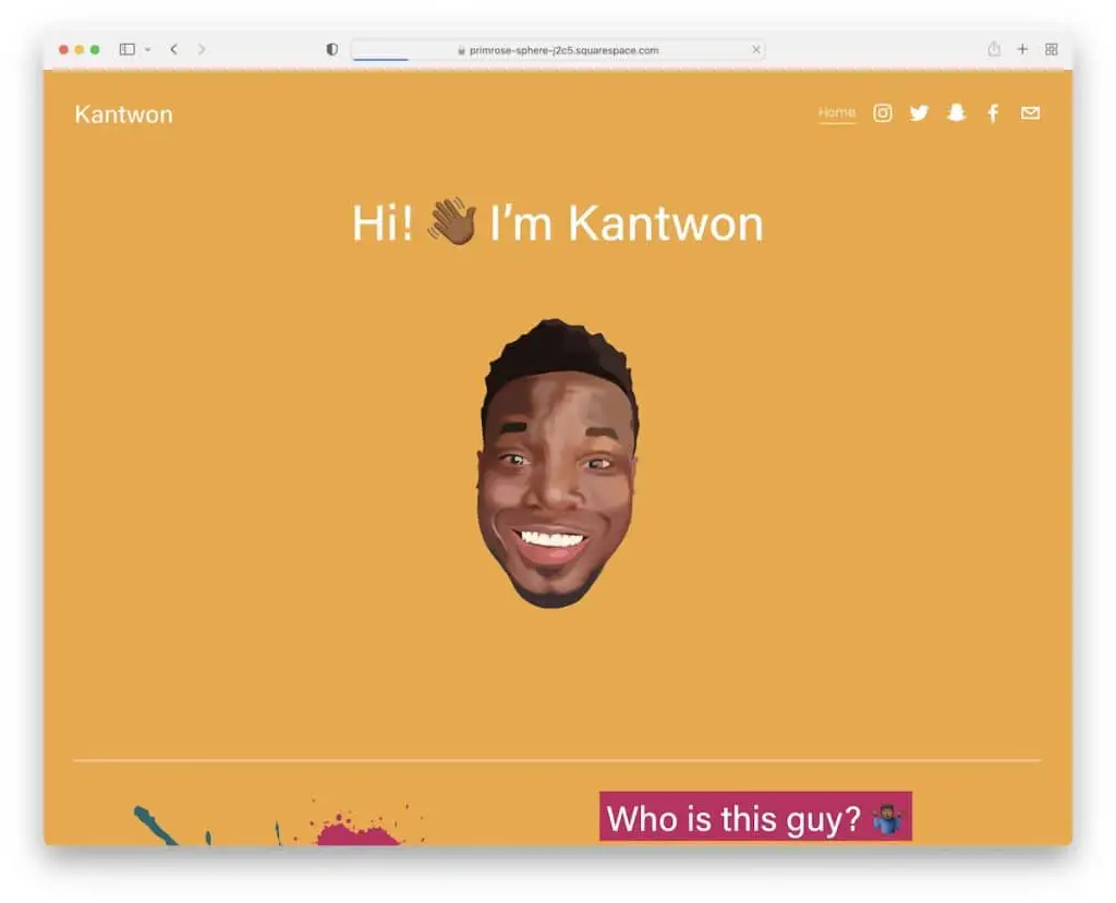 esempio di sito web personale kantwon