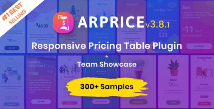 ARPrice pricing table