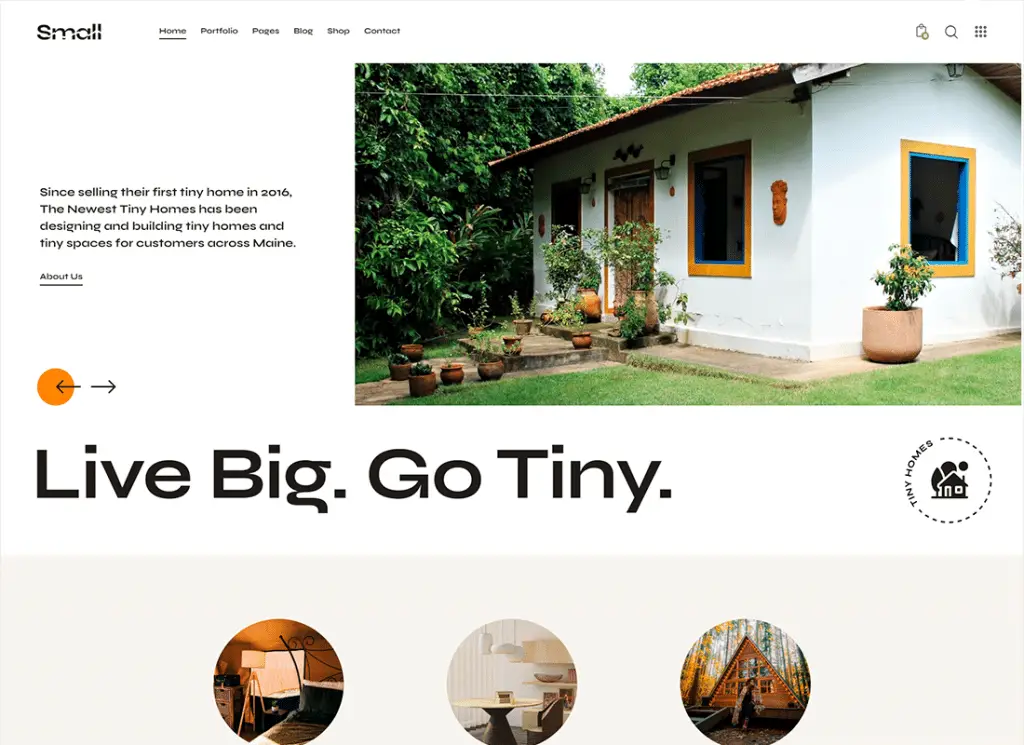 Petit - Thème WordPress pour le style de vie de Tiny House Living