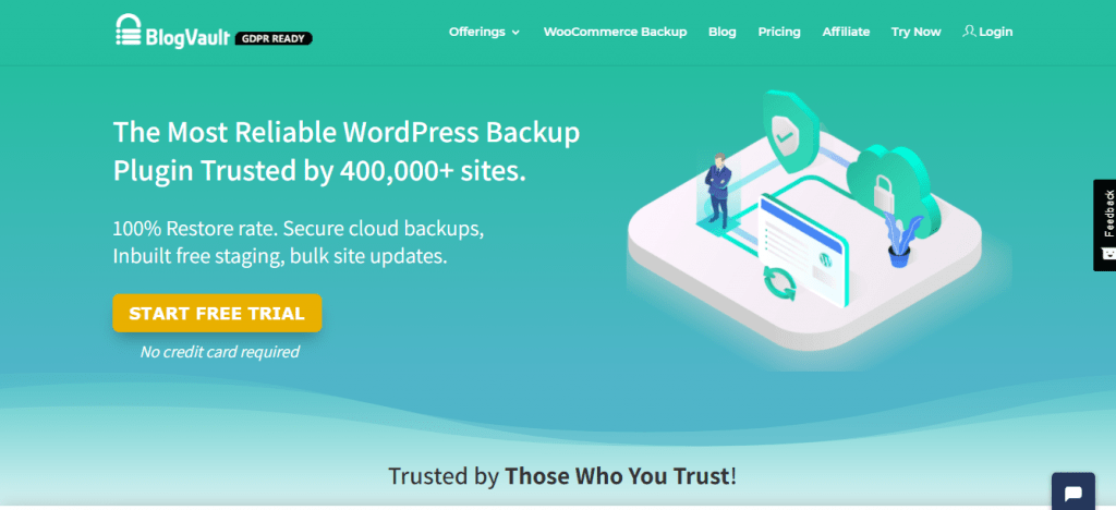 Las 6 mejores soluciones de respaldo en la nube para sitios de pequeñas empresas 3 BlogVault backup solution