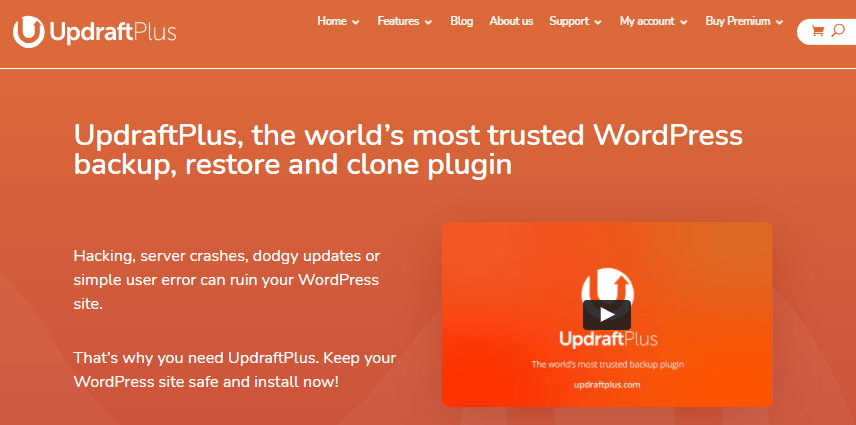 Las 6 mejores soluciones de respaldo en la nube para sitios de pequeñas empresas 2 UpdraftPlus Cloud backup solution