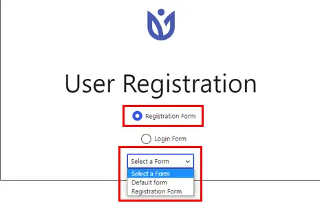 Seleziona modulo dal menu a discesa