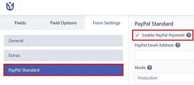 Abilita pagamento PayPal