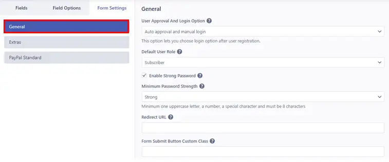 Configura le impostazioni generali
