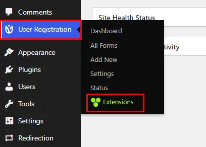Estensioni per la registrazione degli utenti