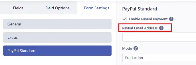 Inserisci l'indirizzo e-mail PayPal