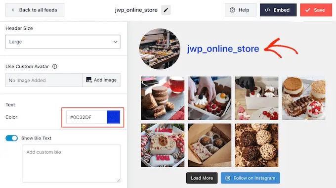 Personalizza l'intestazione di Instagram sul tuo sito Web WordPress
