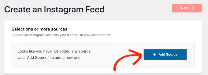 Aggiunta di un account Instagram come fonte Smash Balloon