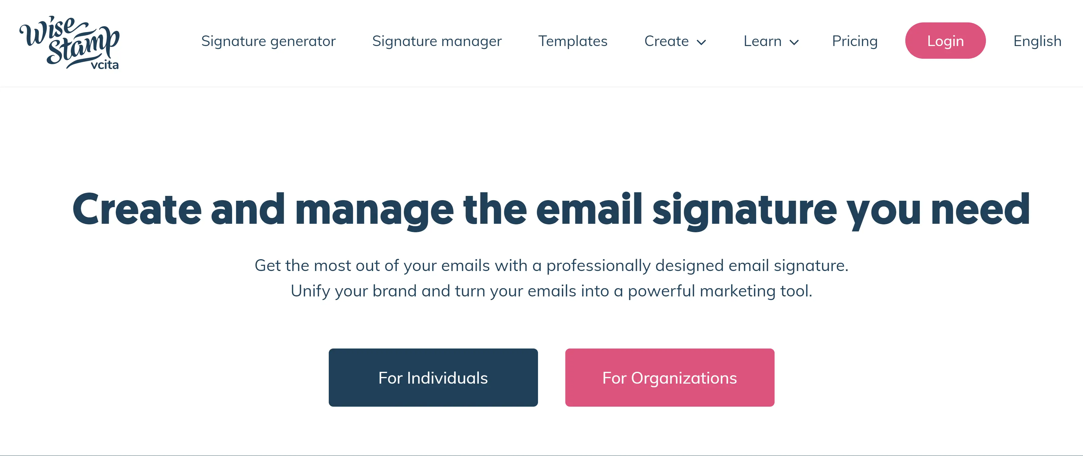Screenshot di WiseStamp, uno strumento di posta elettronica che consente a te (e ai tuoi dipendenti) di condividere i tuoi ultimi contenuti nella tua firma e-mail.