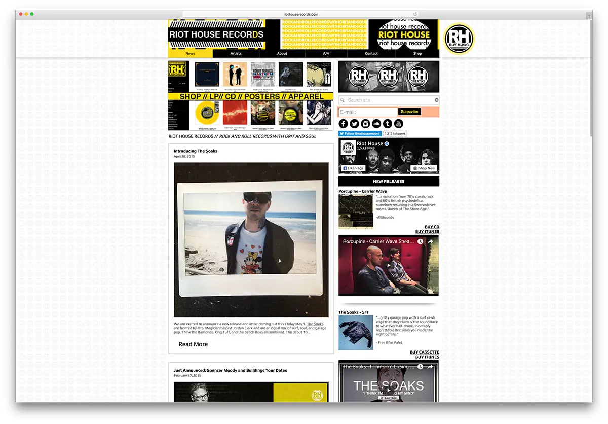 riothouserecords-musique-websie-utilisant-wix-builder