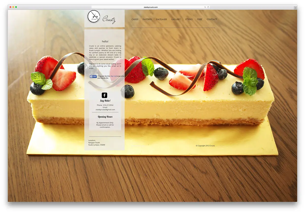 xiaobycrustz-foodies-site-basé-sur-wix-builder