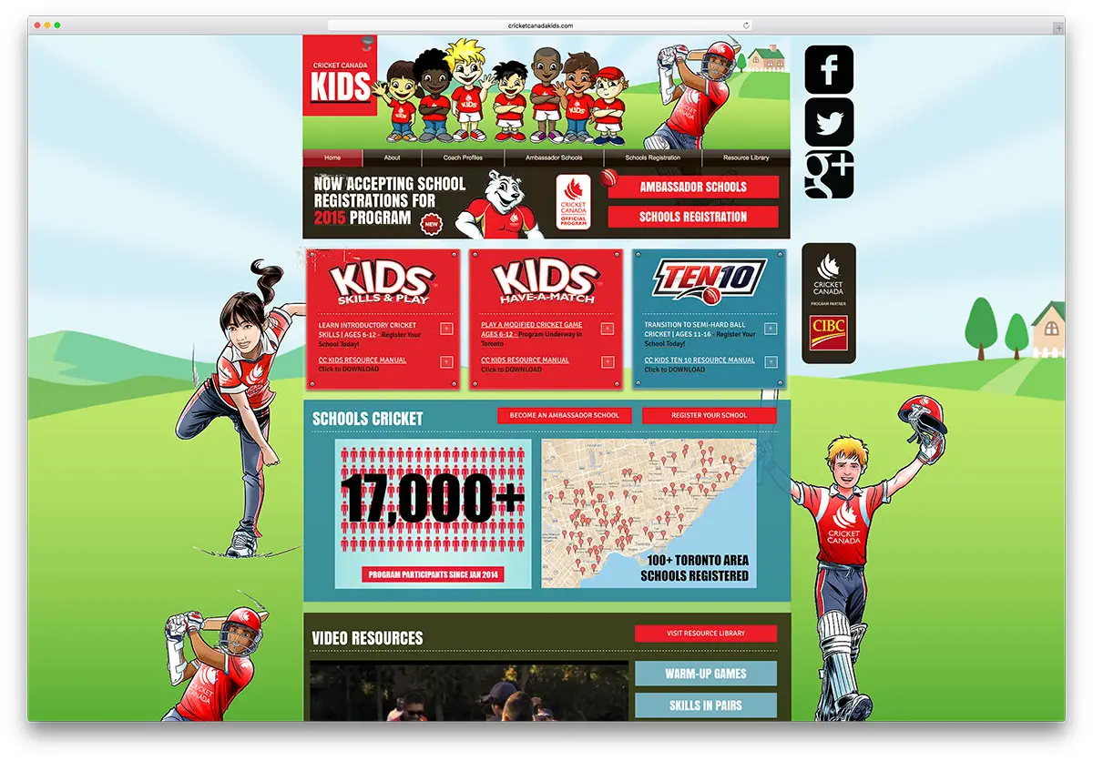 cricketcanadakids-kids-site-exemple-avec-wix