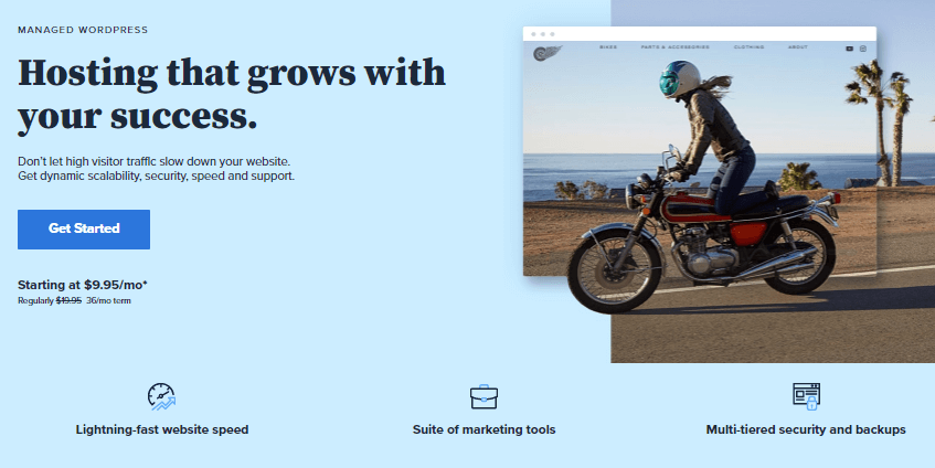 Bluehost managed hosting solution
