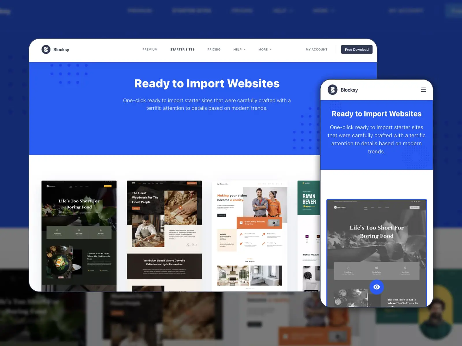 Il veloce tema Blocksy per WordPress con demo di menu per Elementor e Gutenberg.