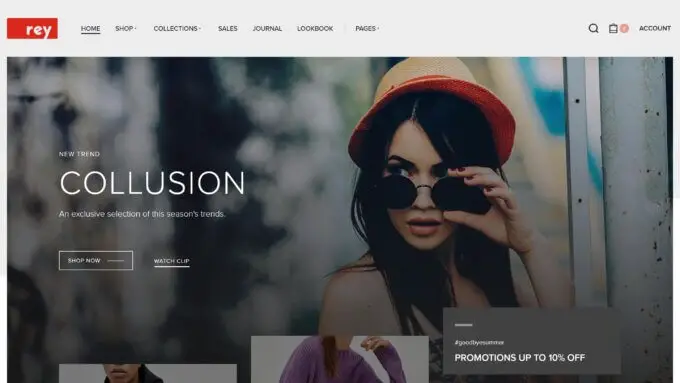 Rey adalah salah satu tema mode WooCommerce terbaik.