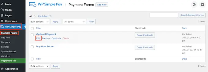Kısa kod kullanarak WordPress'e ödeme formu ekleme Adding a payment form to WordPress using shortcode