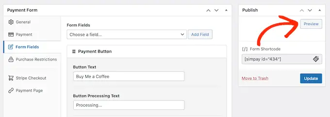 WordPress'te bir ödeme formu nasıl önizlenir How to preview a payment form in WordPress