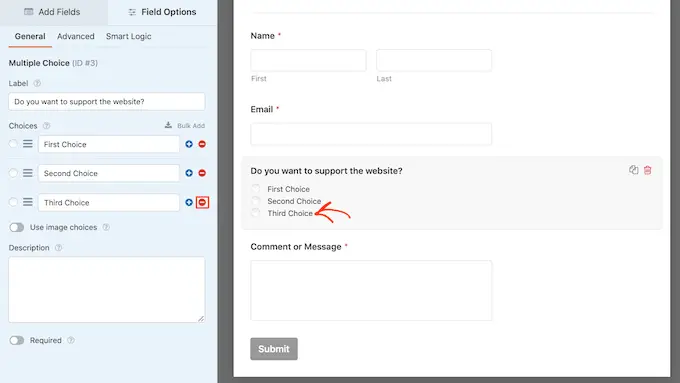 Alanları WPForms'tan silme Deleting fields from WPForms