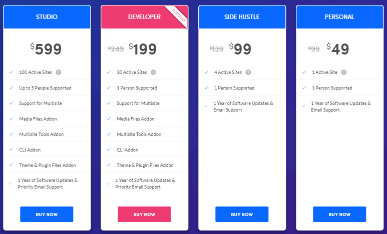 Migrate DB Pro price