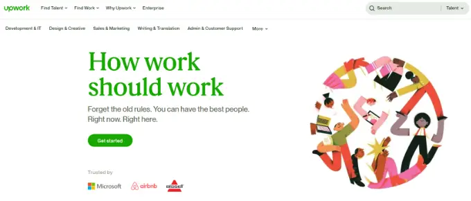 Witryna rekrutacyjna Upwork dla programistów WordPress Upwork WordPress developer recruitment website
