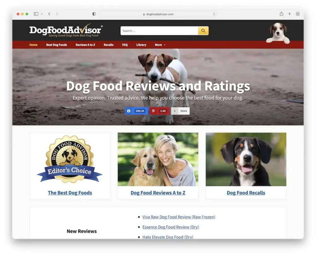 site de afiliados do consultor de alimentos para cães