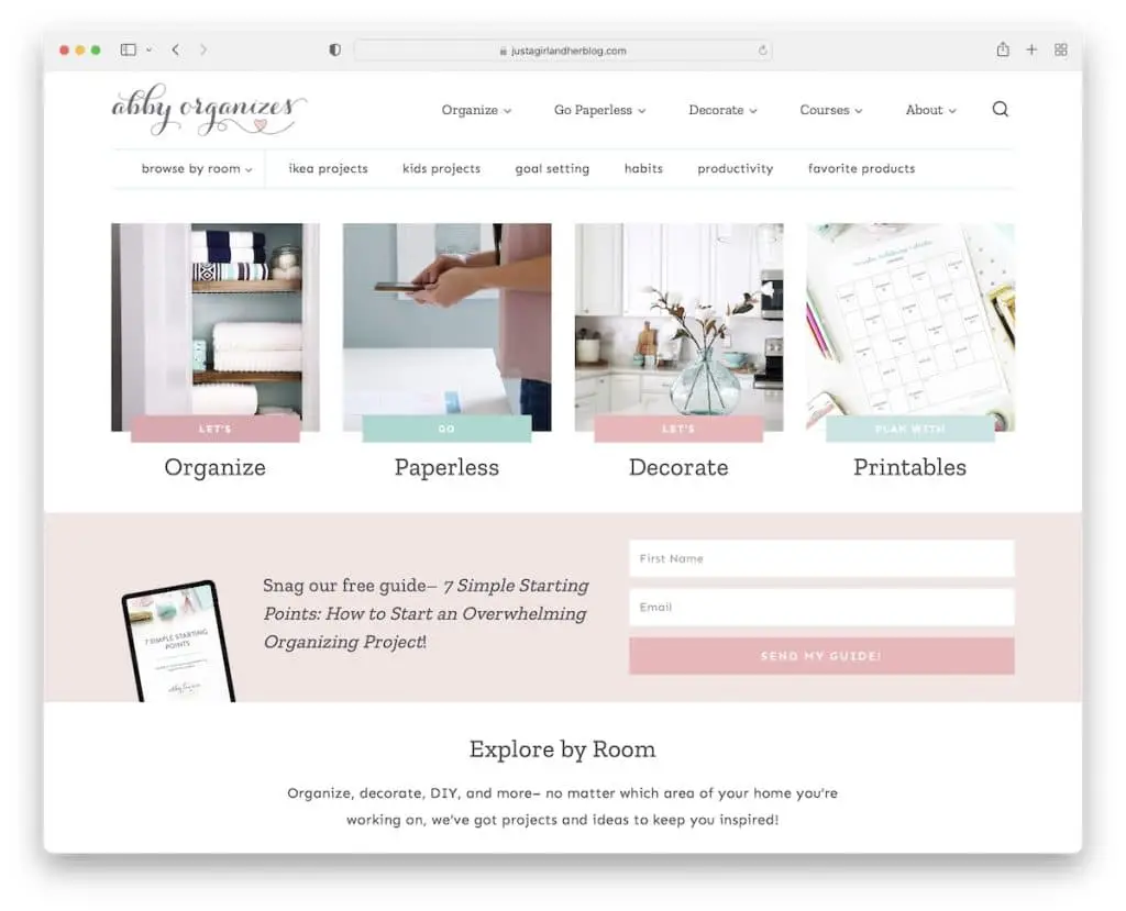 abby organiza site afiliado