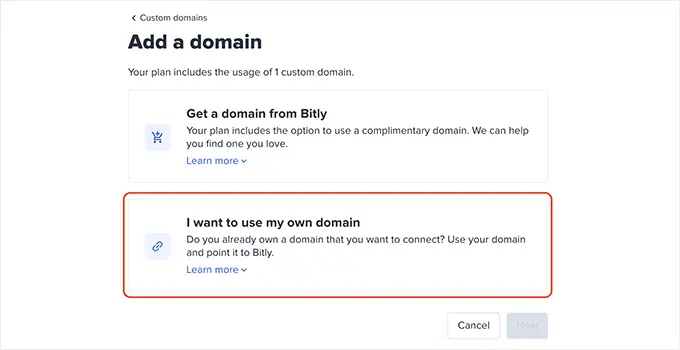 Kontynuuj z własną domeną niestandardową Continue with your own custom domain