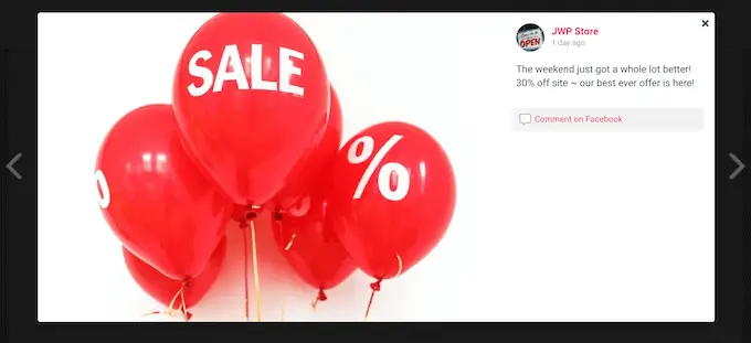 Smash Balloonのライトボックス機能 Smash Balloon's lightbox feature