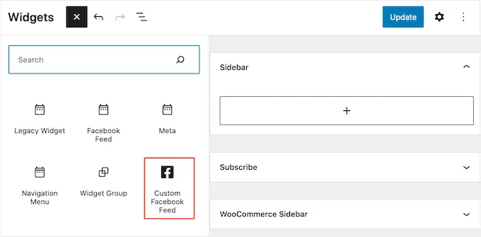 Facebook カスタム フィード ウィジェット The Facebook Custom Feed widget