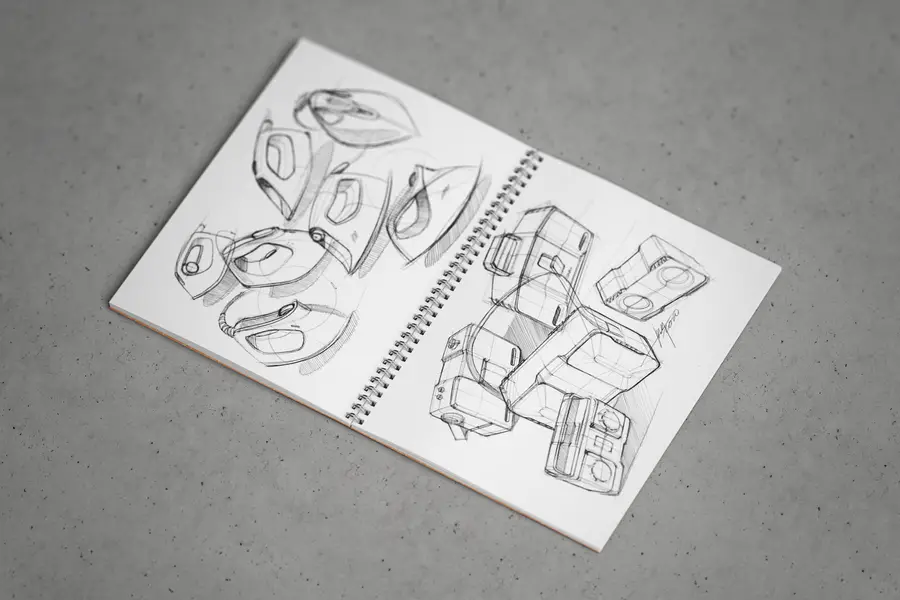 maquete psd de caderno de esboços grátis